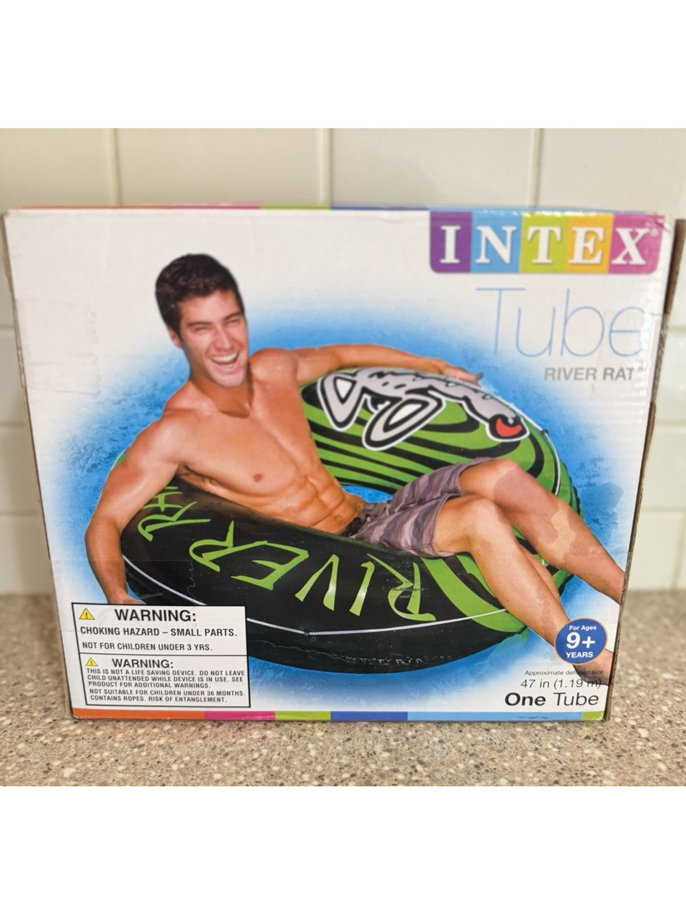 Intex River Rat Tube 47 inches One Tube Raft All Around Rope 2012 NIB